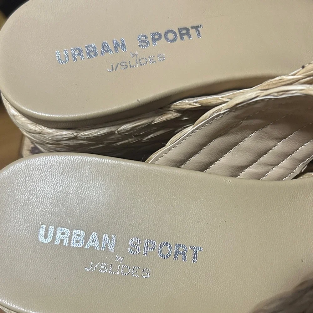 J/Slides Urban Sport Women's Quiver Crossover Espadrille Platform Slide Sandals